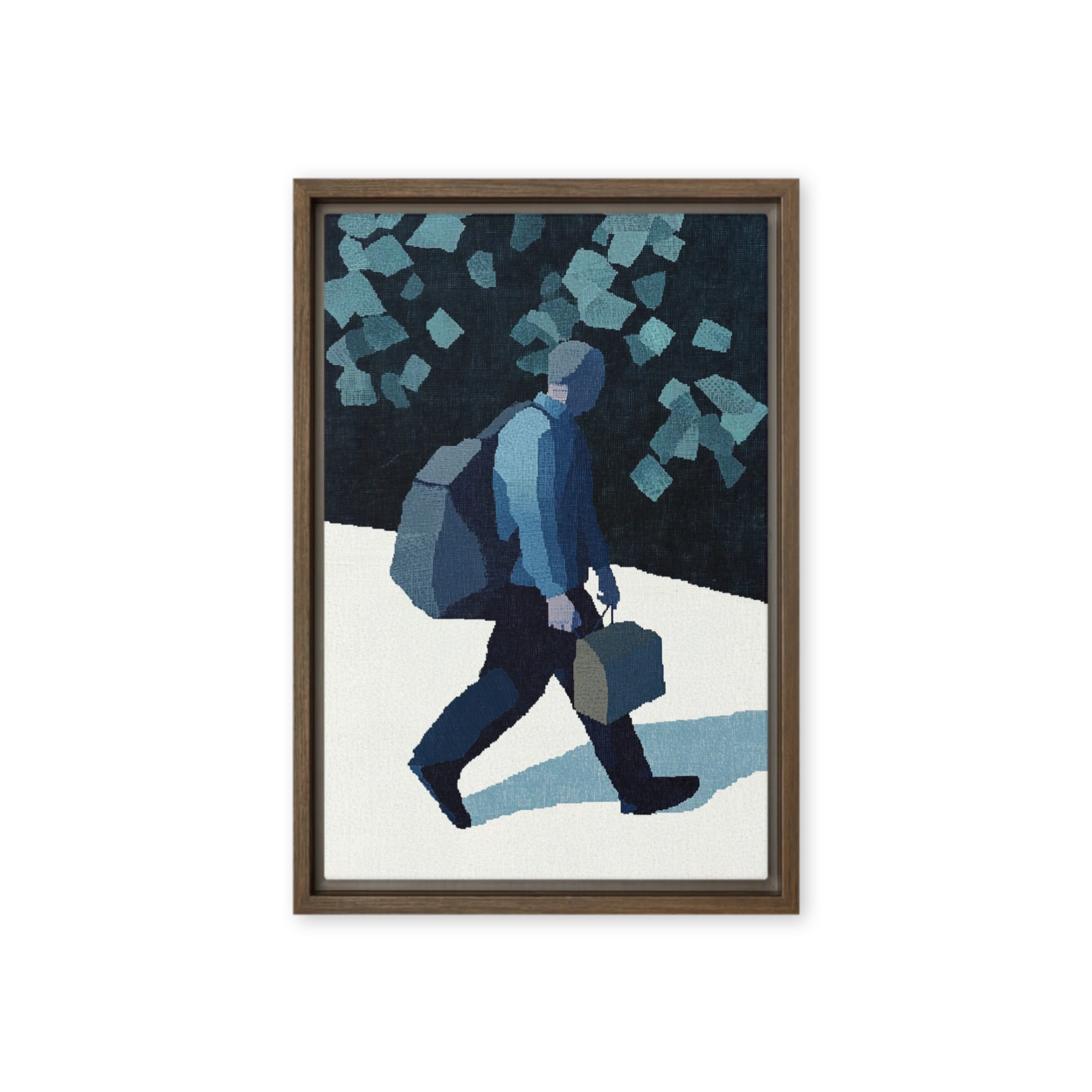 Stylized Man with Briefcase