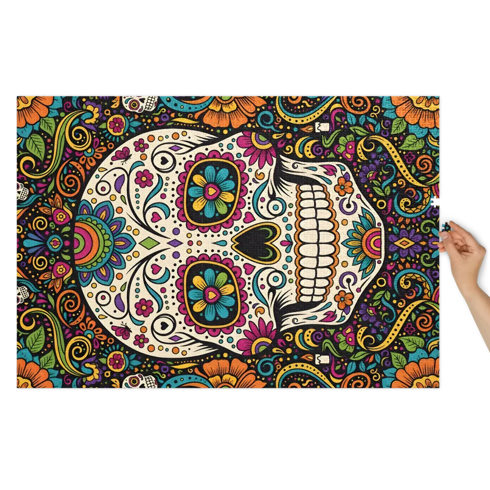 Floral Sugar Skull | Jigsaw Puzzles