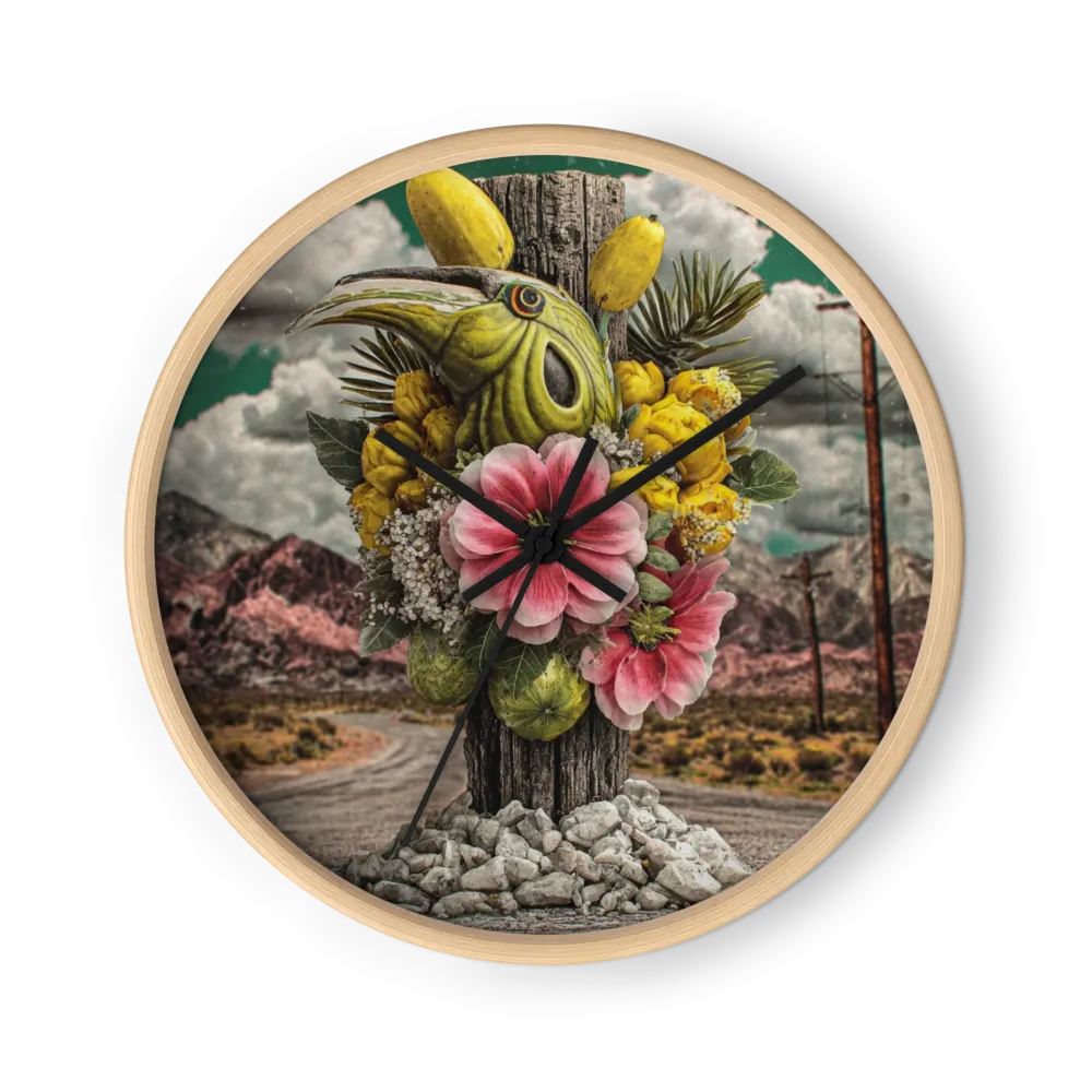 Desert Hornbill Totem | Wall Clock