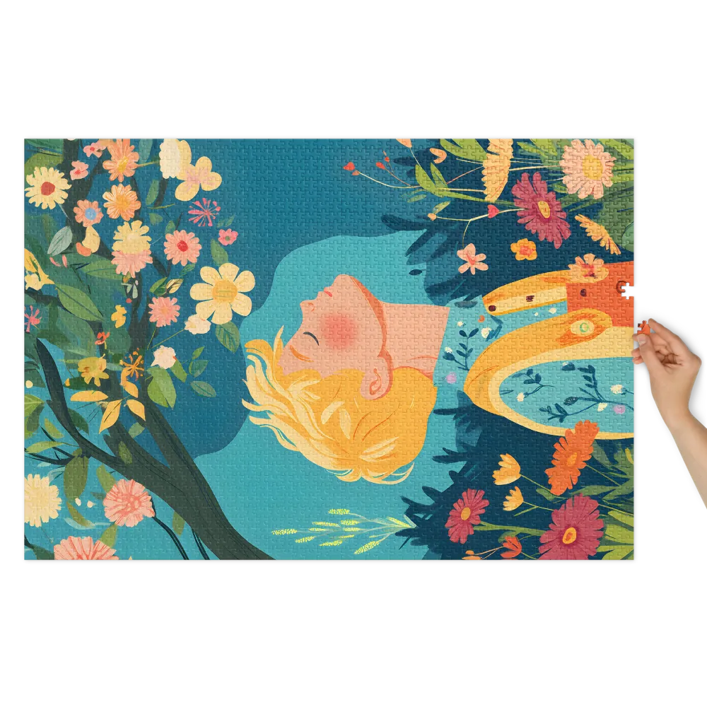 Boy Among Flowers | Jigsaw Puzzle (252/520 pieces)