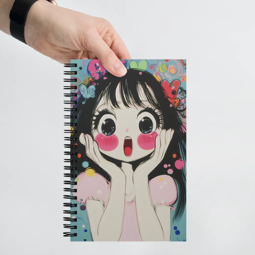 Surprised Anime Girl 
 Spiral Notebook | 140 pages