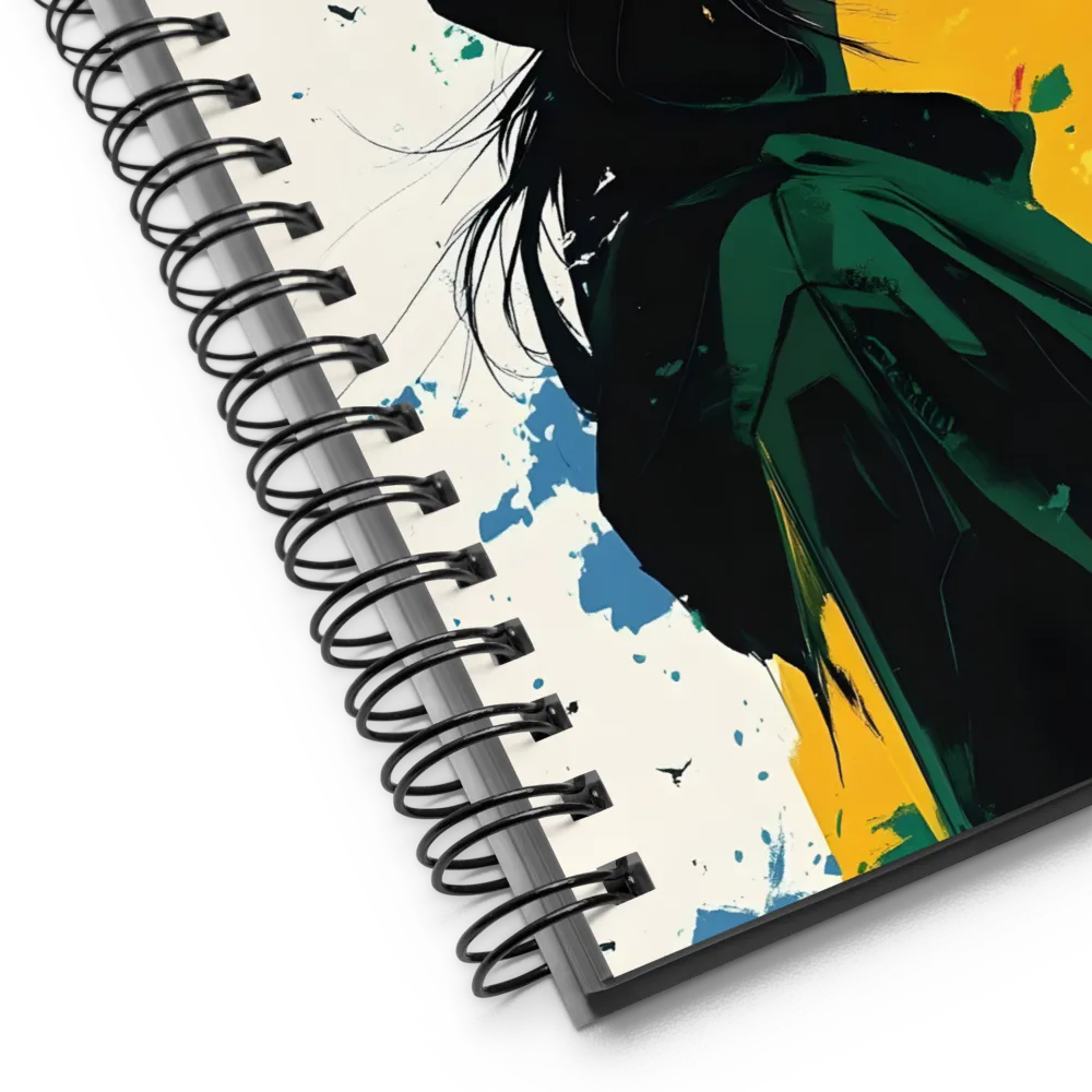 Urban Muse in Abstract Cityscape 
 Spiral Notebook | 140 pages