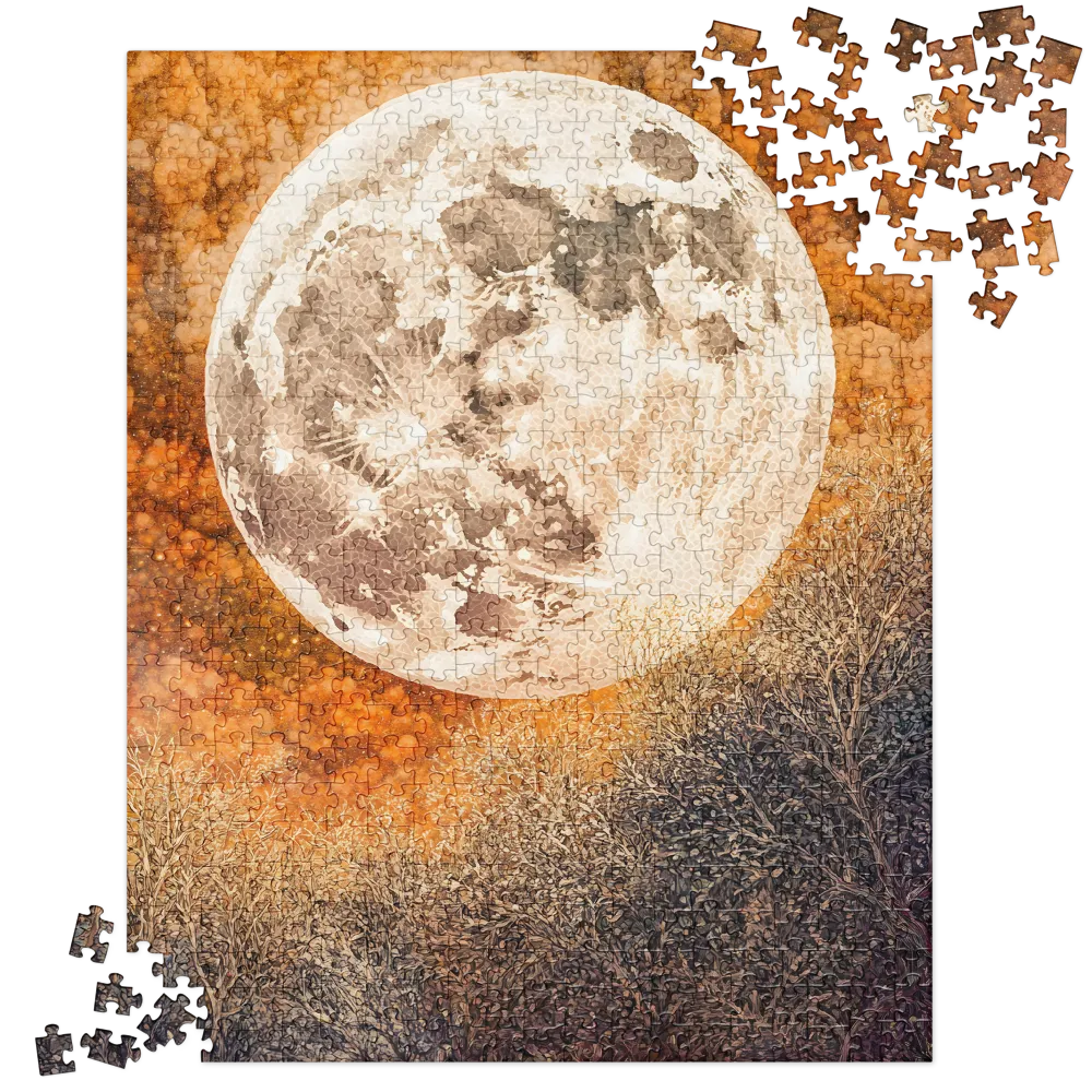 Cosmic Moonlit Forest 
 Jigsaw Puzzle