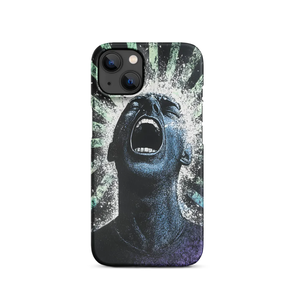Screaming Person with Radiant Beams | Phone Case