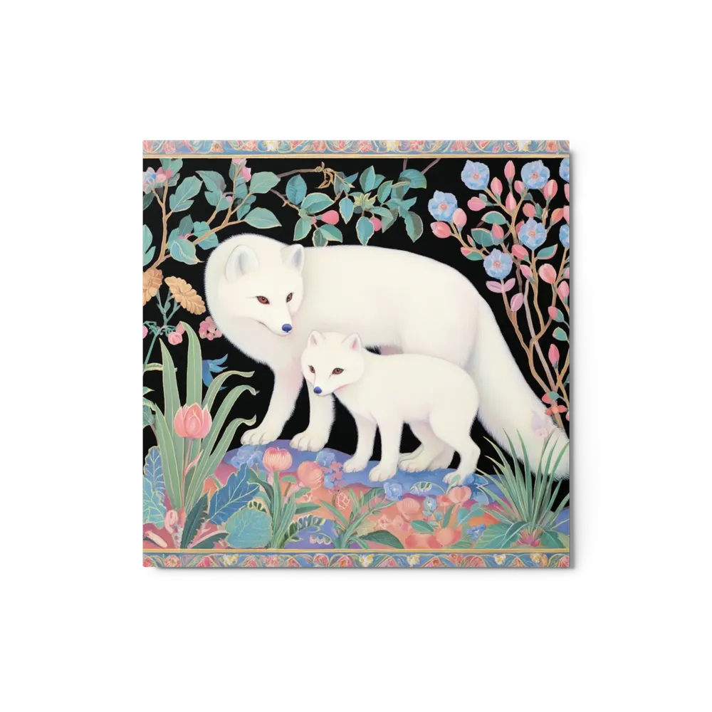 White Foxes in Botanical Garden | Art Print