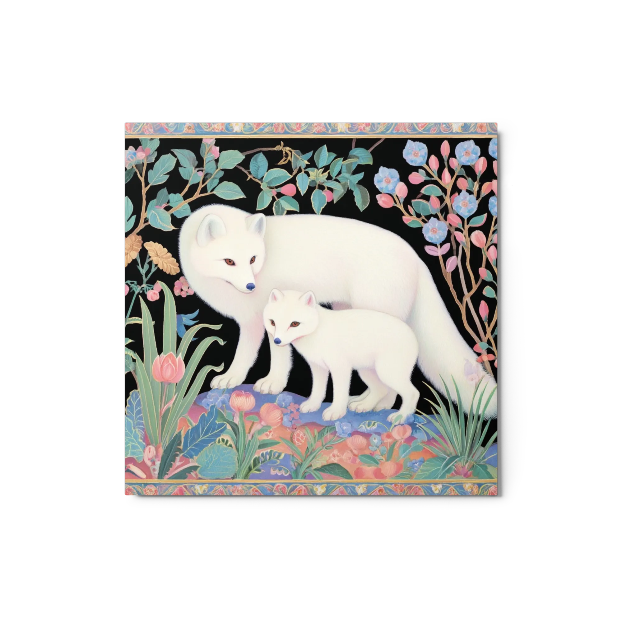 White Foxes in Botanical Garden