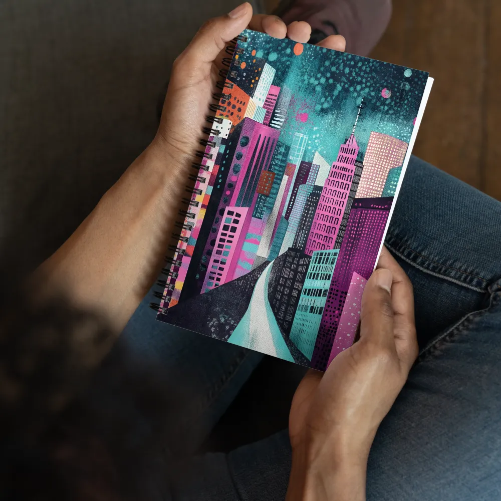 Neon Metropolis 
 Spiral Notebook | 140 pages