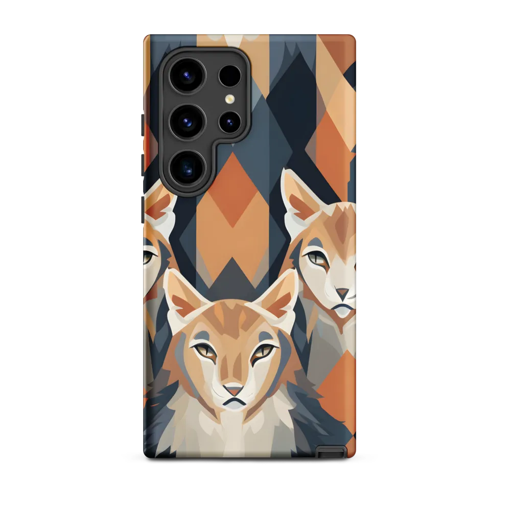 Geometric Foxes Pattern Design | Phone Case