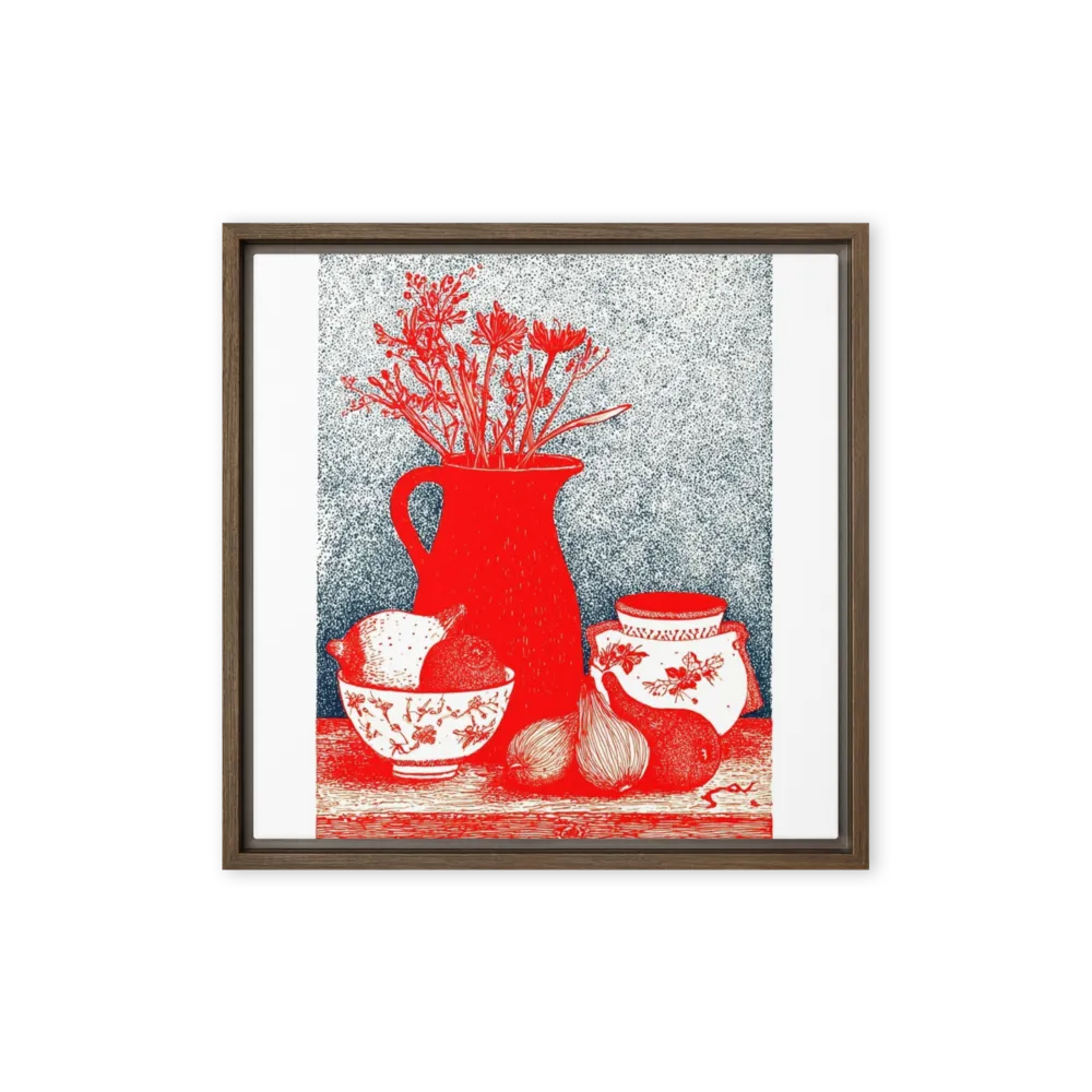 Red Vase Still Life | Art Print