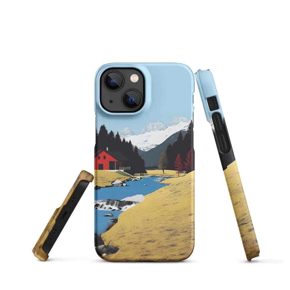 Red House in Serene Landscape | Phone Case