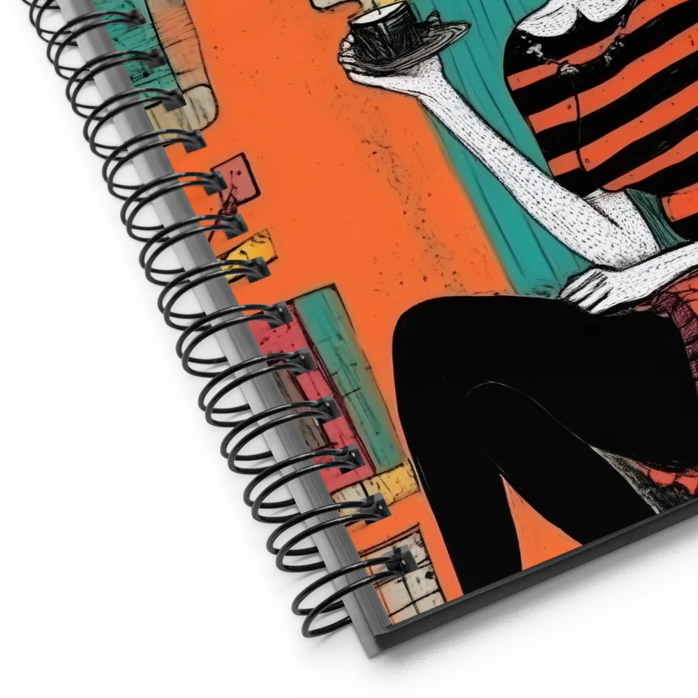 Woman with Coffee 
 Spiral Notebook | 140 pages