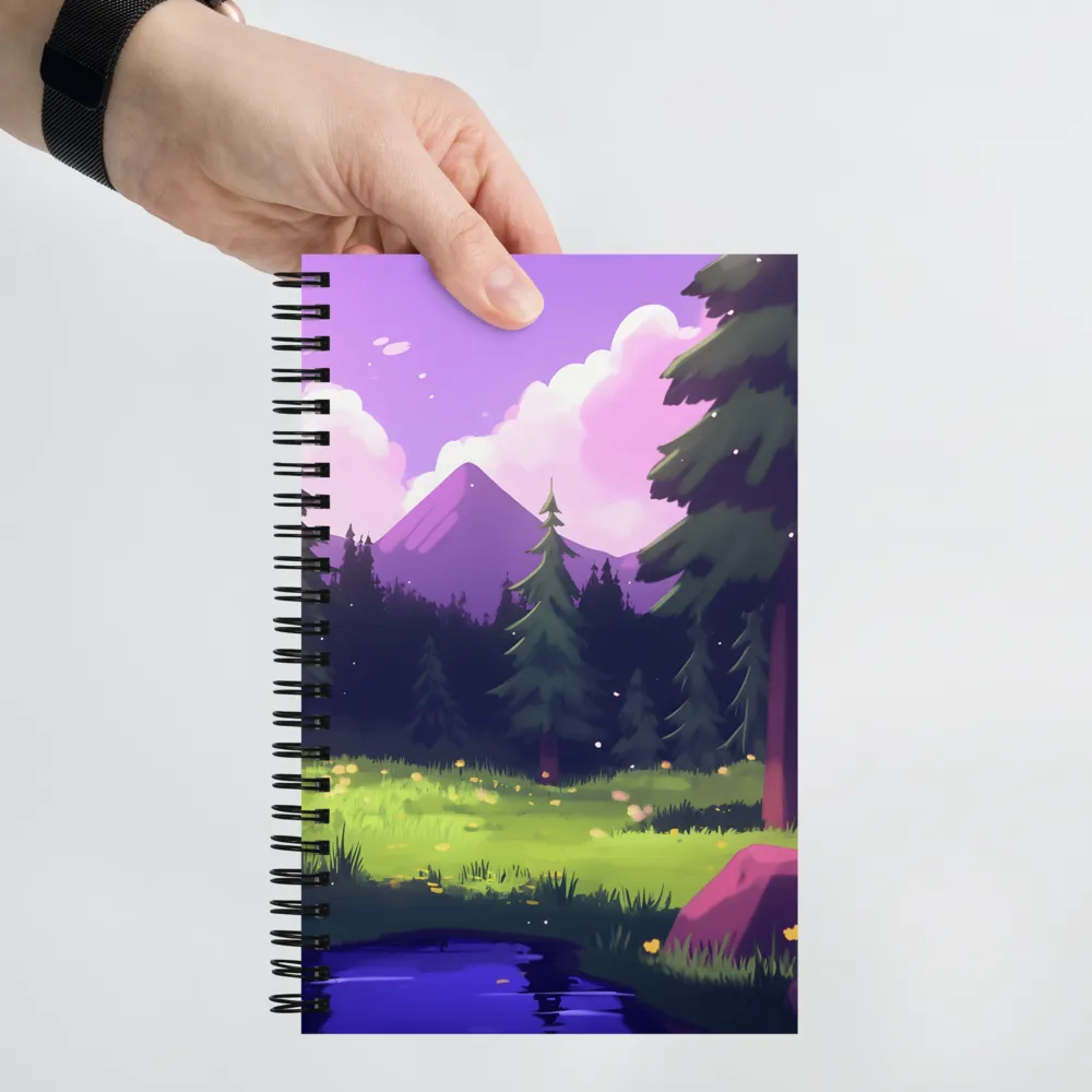 Enchanted Purple Forest 
 Spiral Notebook | 140 pages