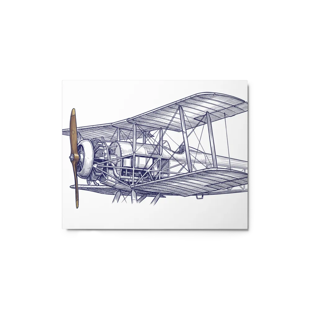 Vintage Biplane Blueprint 
 Canvas | 20″x 24″