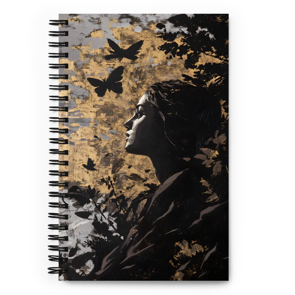 Profile with Butterflies on Gilded Ground