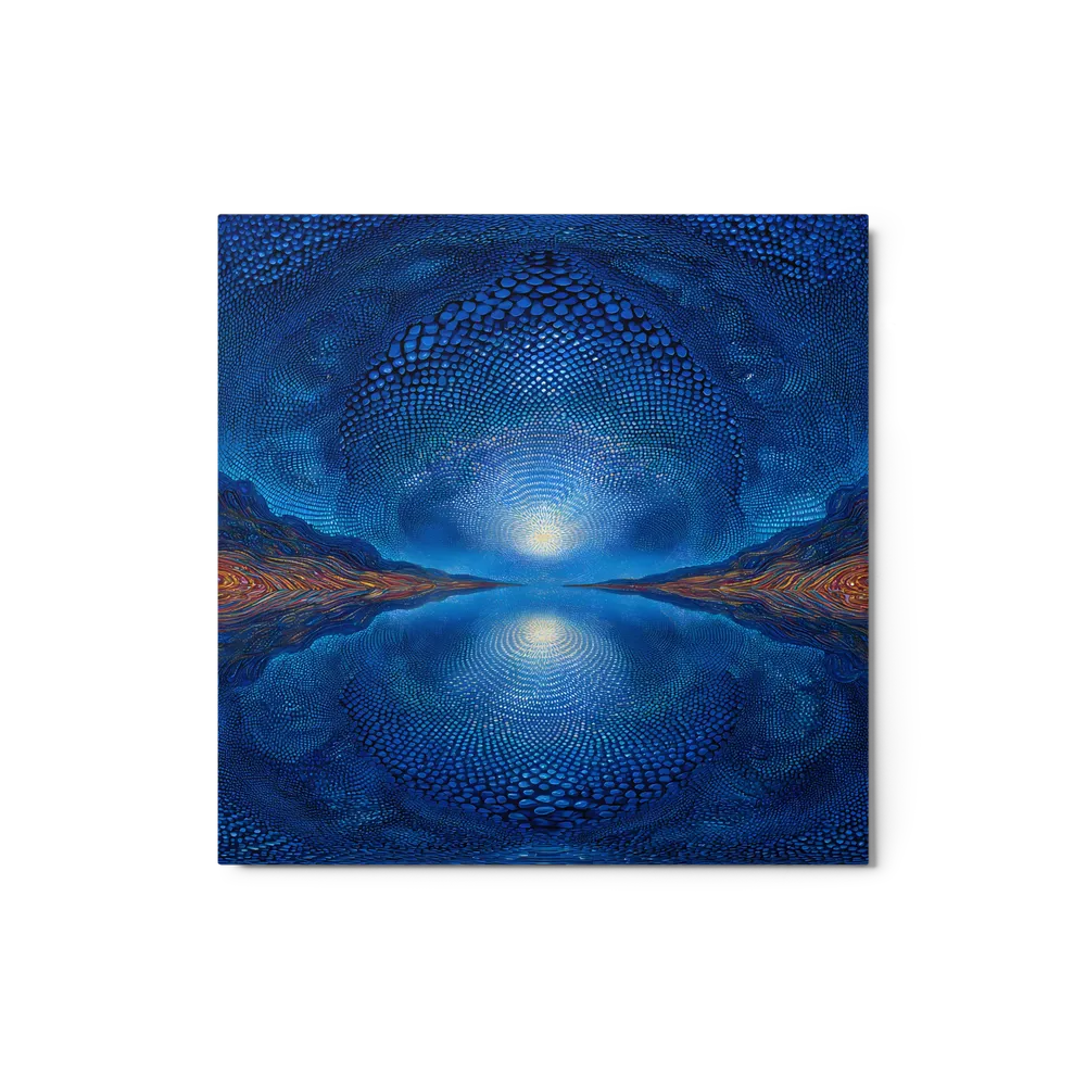 Luminous Blue Mirror | Art Print