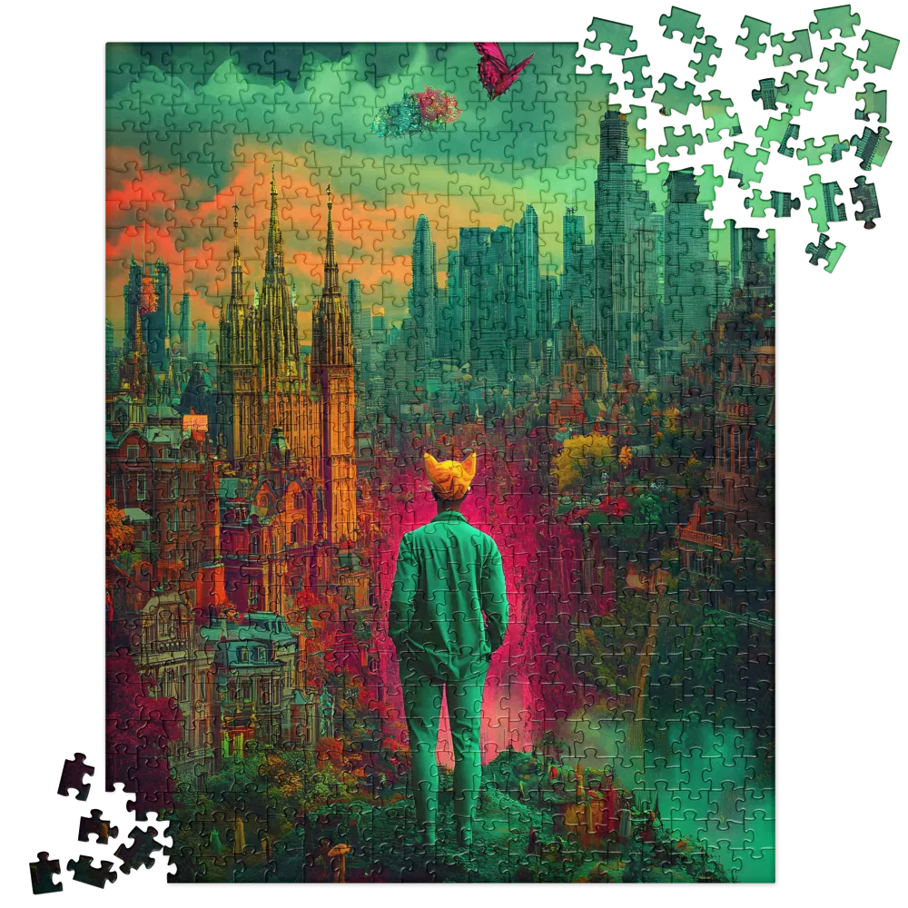 Enchanted Urban Dream 
 Jigsaw Puzzle in Tin Box