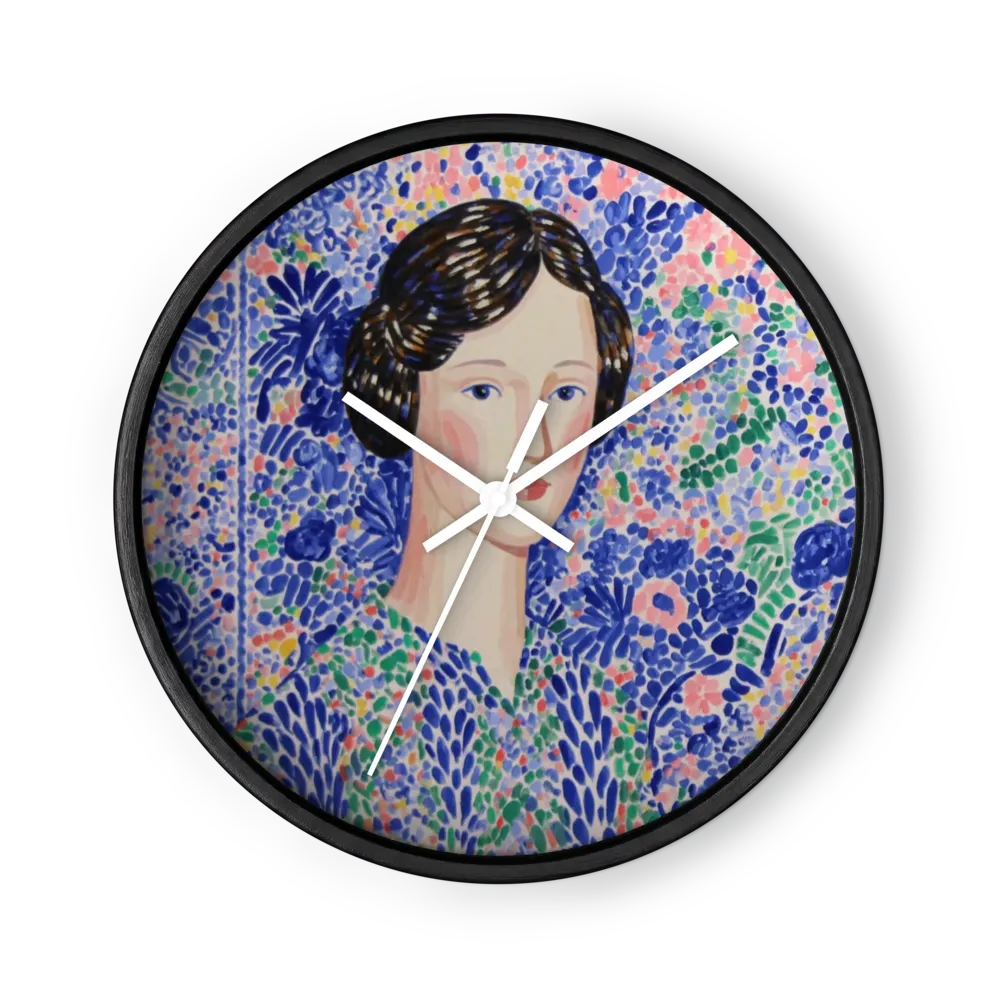 Lady in Blue Patterns | Wall Clock