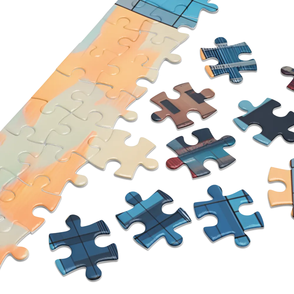 Brilho Urbano ao Entardecer 
 Puzzle em caixa de metal