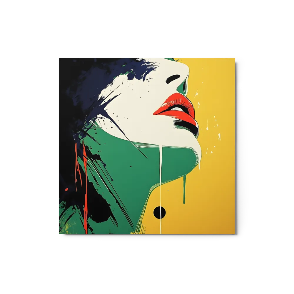 Vibrant Splatter Portrait 
 Canvas with Black Frame