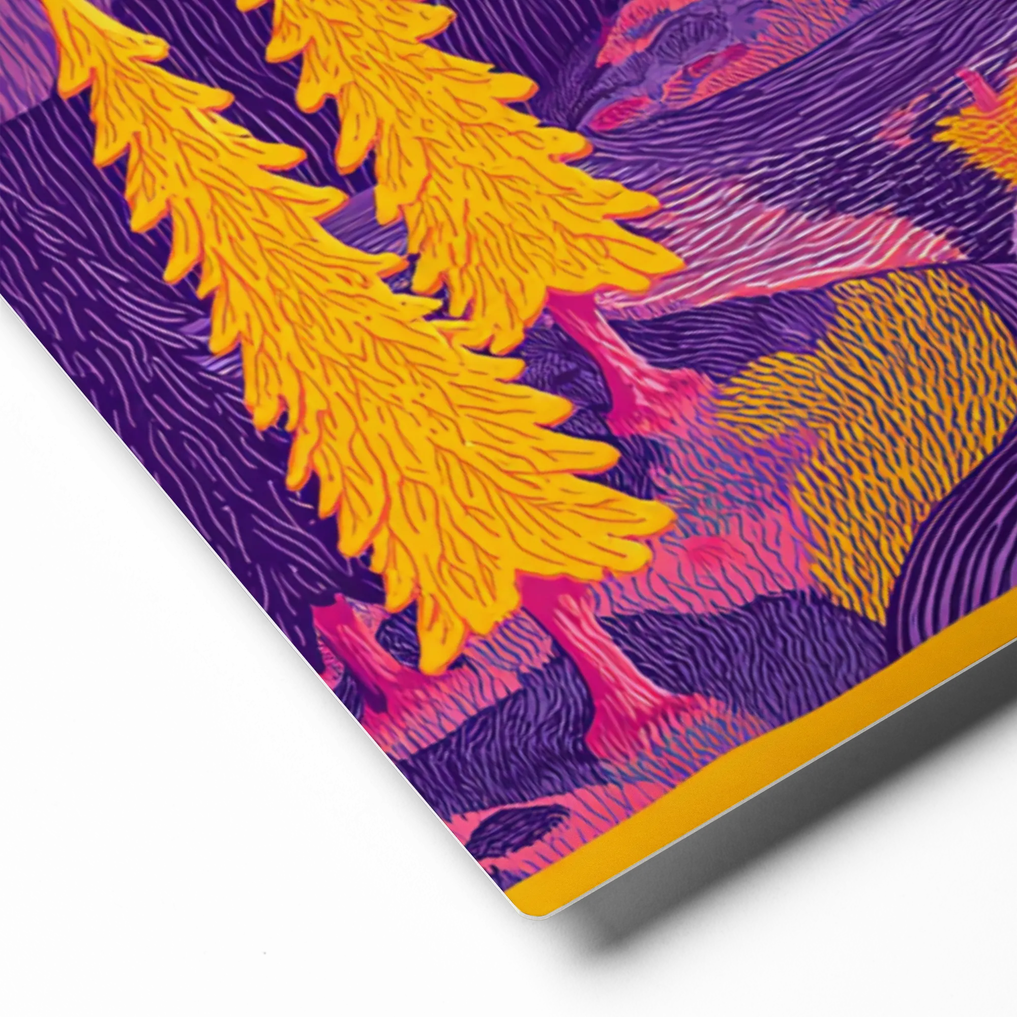 Neon Peaks and Golden Pines | Art Print