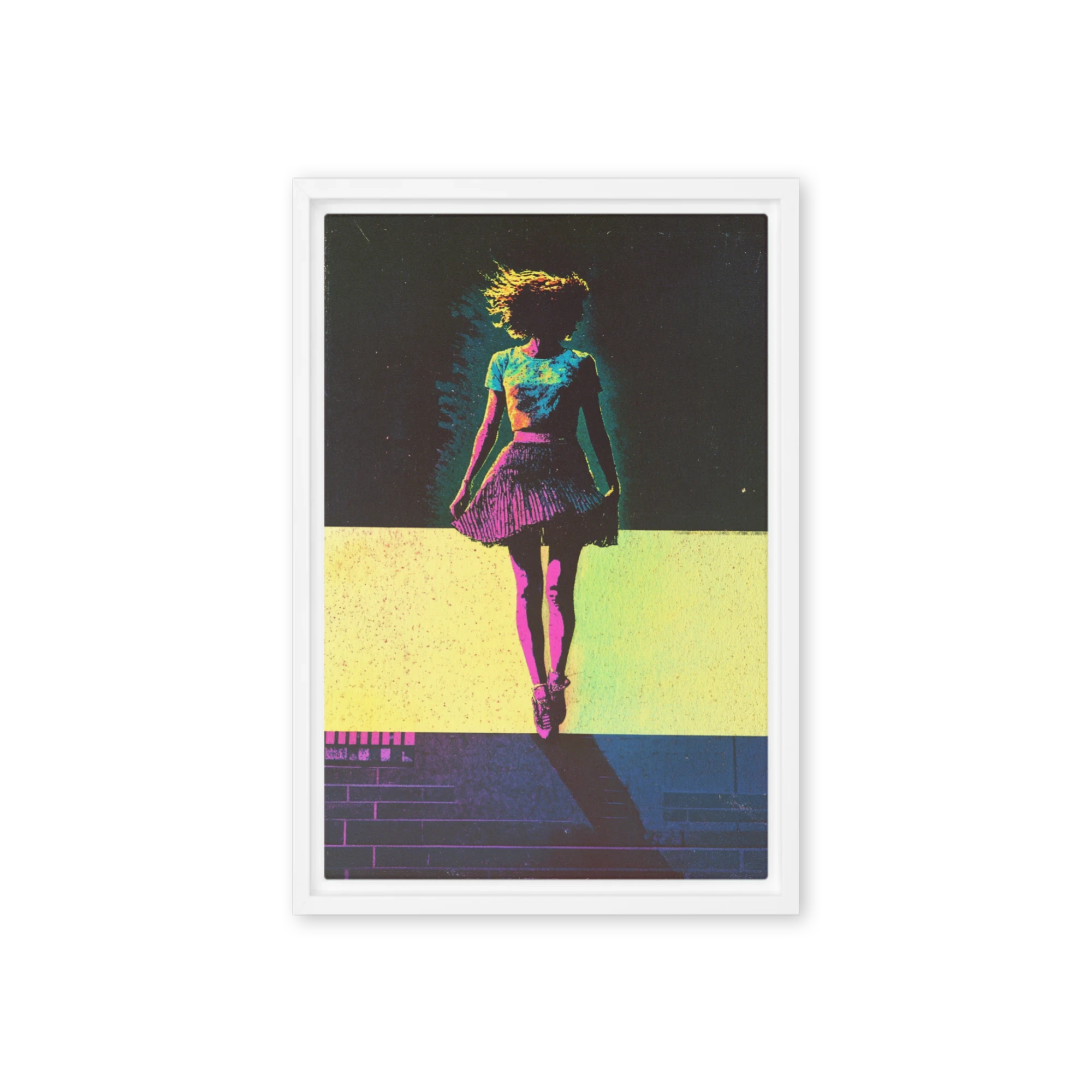 Stylized Female Figure in Vibrant Colors