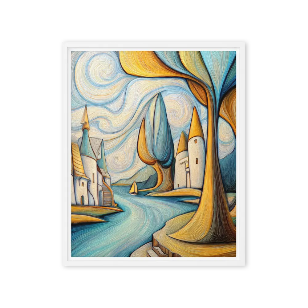 Sinuous Shoreline 
 Poster with Black Frame | 16″x 16″