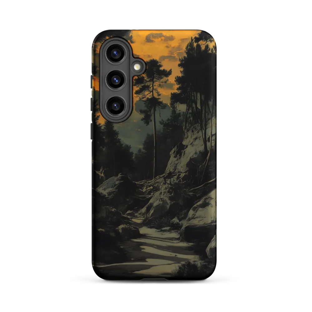Golden Dusk Pine Ravine | Phone Case