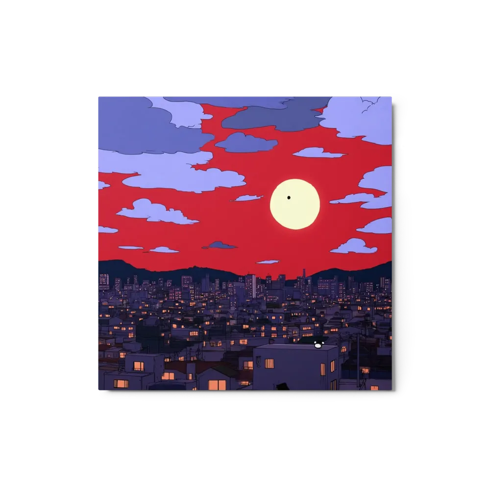 Red Sky Over the City | Art Print