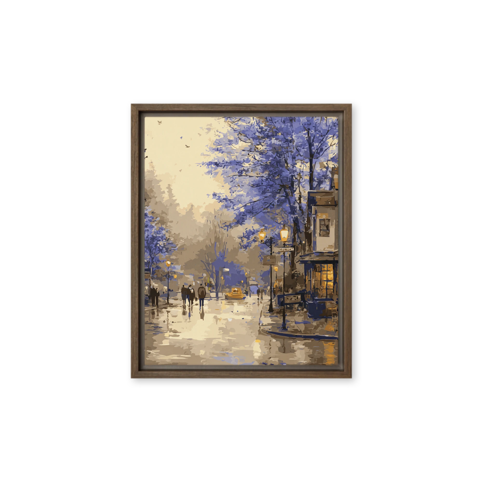 Rainy Evening Cityscape