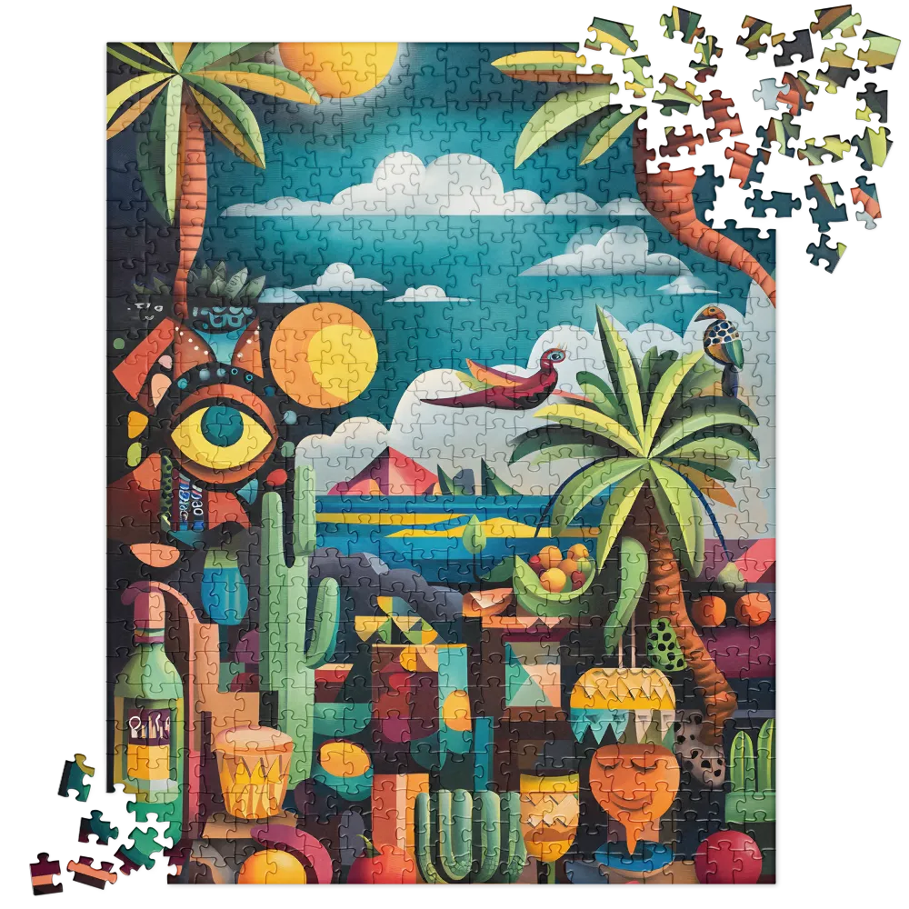 Tropical Cubist Still Life with Eye 
 Jigsaw Puzzle