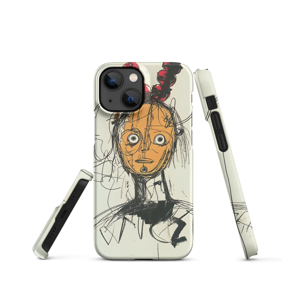 Abstract Art Brut Face Portrait | Phone Case
