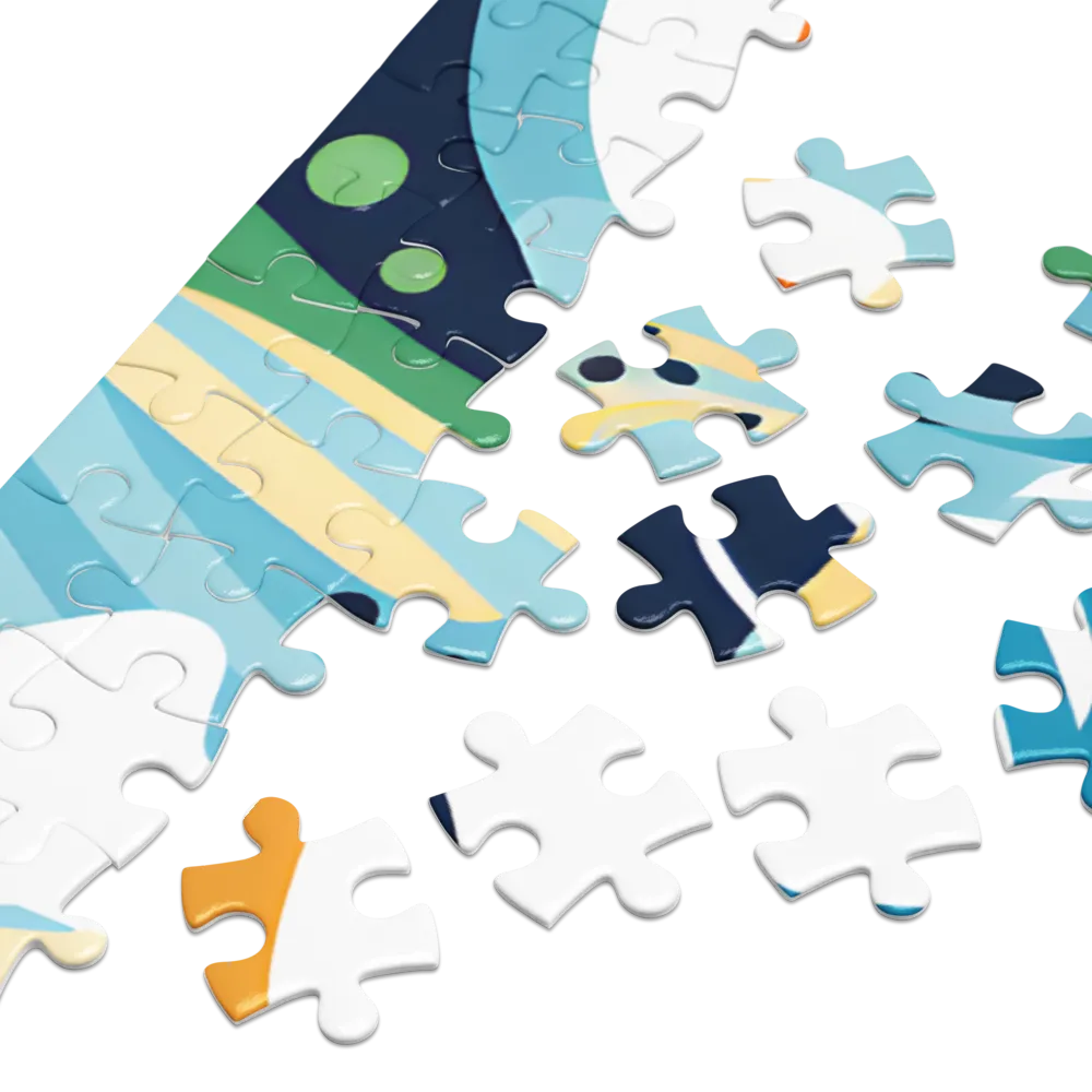Vibrant Abstract Landscape | Jigsaw Puzzle (252/520 pieces)