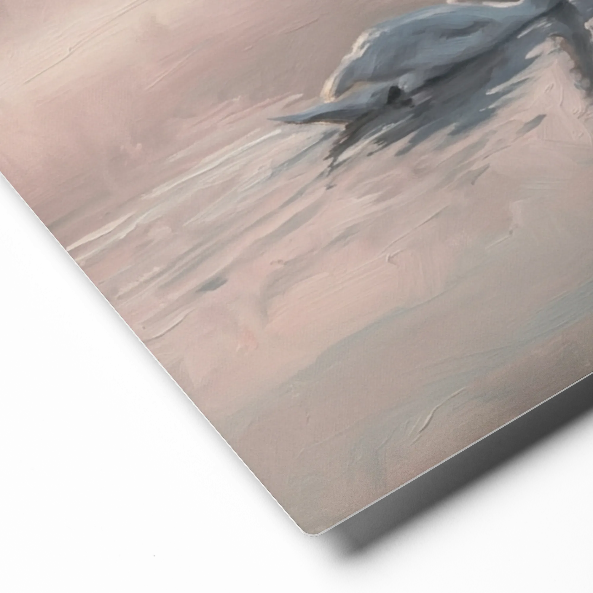Misty Swan Serenade 
 Canvas with White Frame