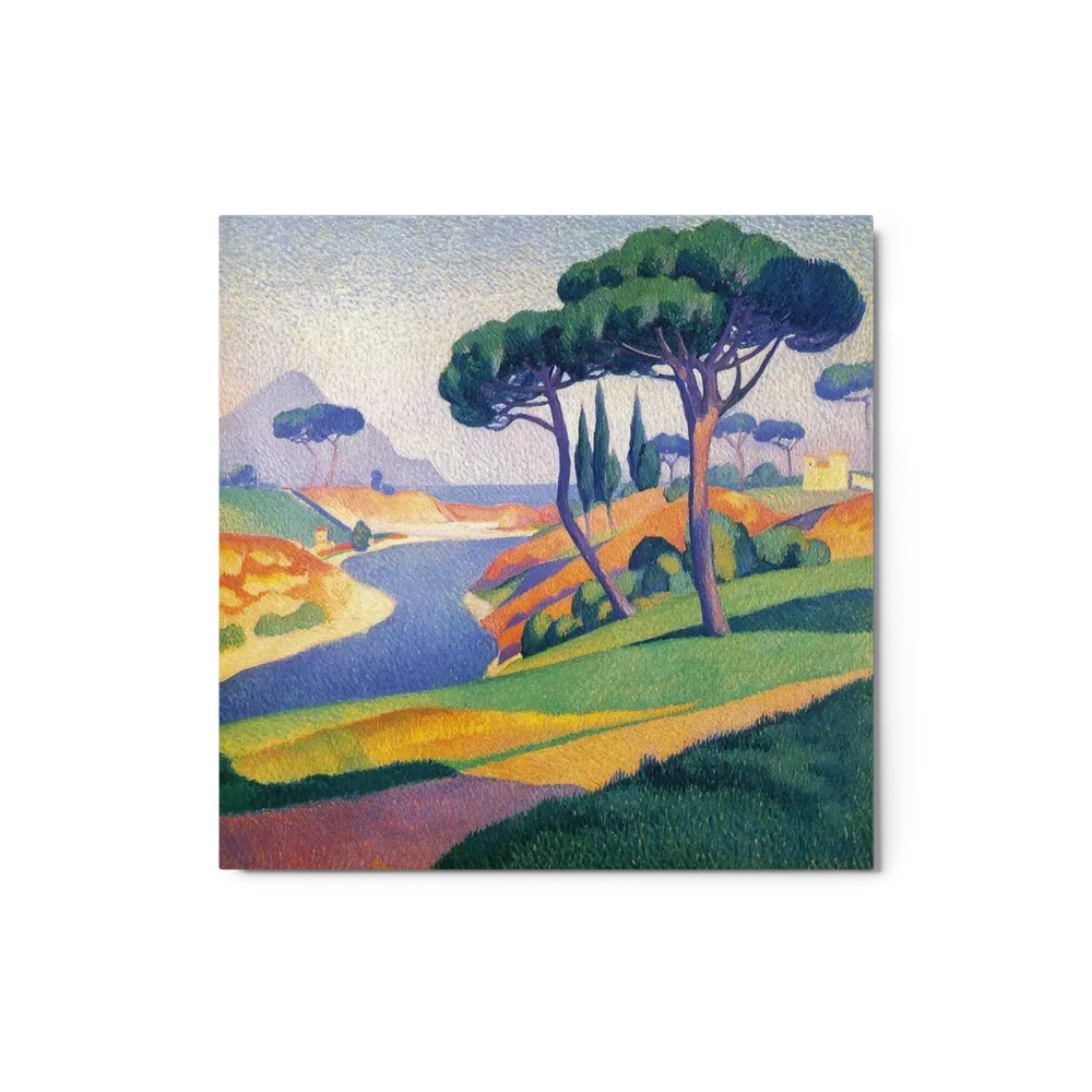 Mediterranean Pines by the River | Art Print
