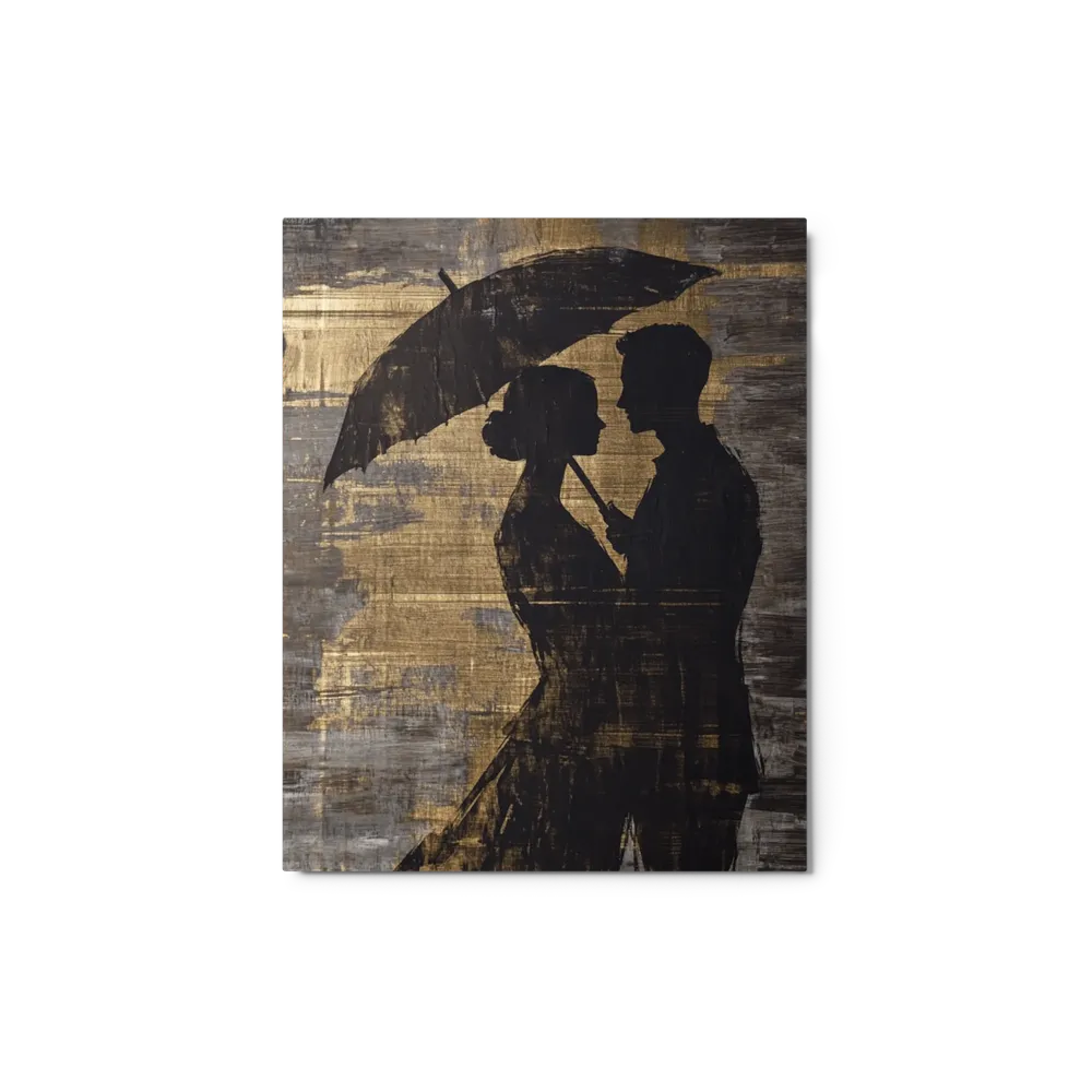 Golden Embrace in the Rain | Art Print
