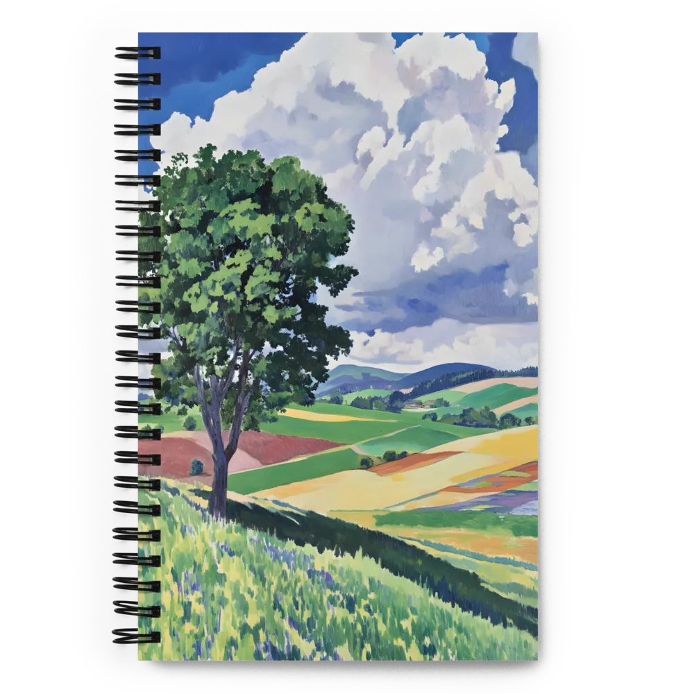 Lone Tree in Summer Fields 
 Spiral Notebook | 140 pages