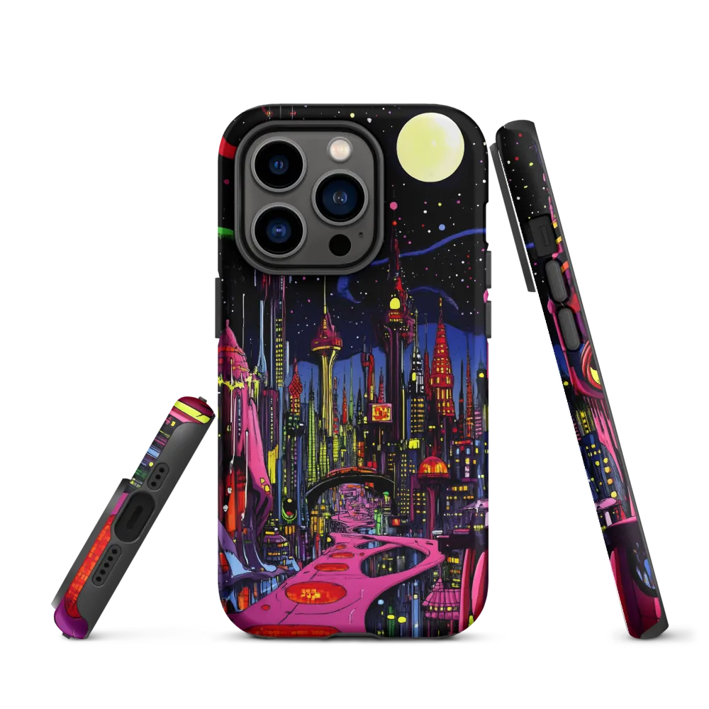 Vibrant Futuristic Cityscape | Phone Case
