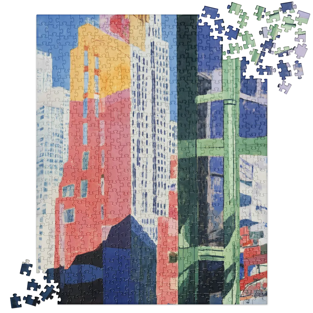Fauvist Cityscape Vibrancy 
 Jigsaw Puzzle