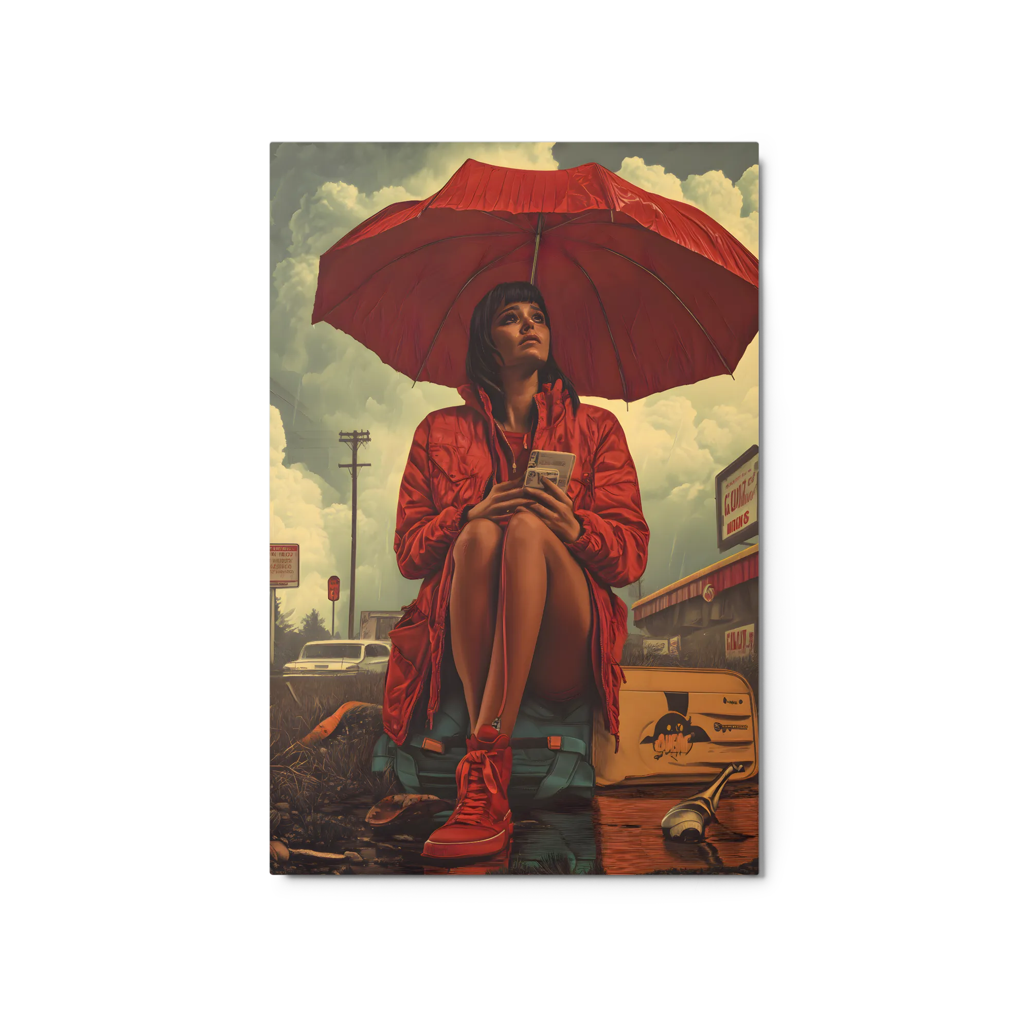 Die wartende Reisende