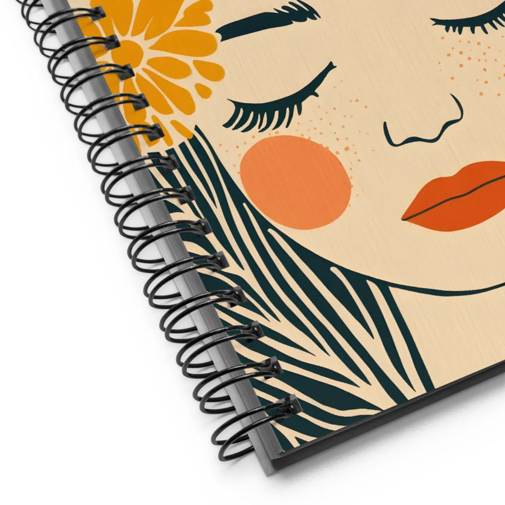 Woman with Floral Headdress 
 Spiral Notebook | 140 pages