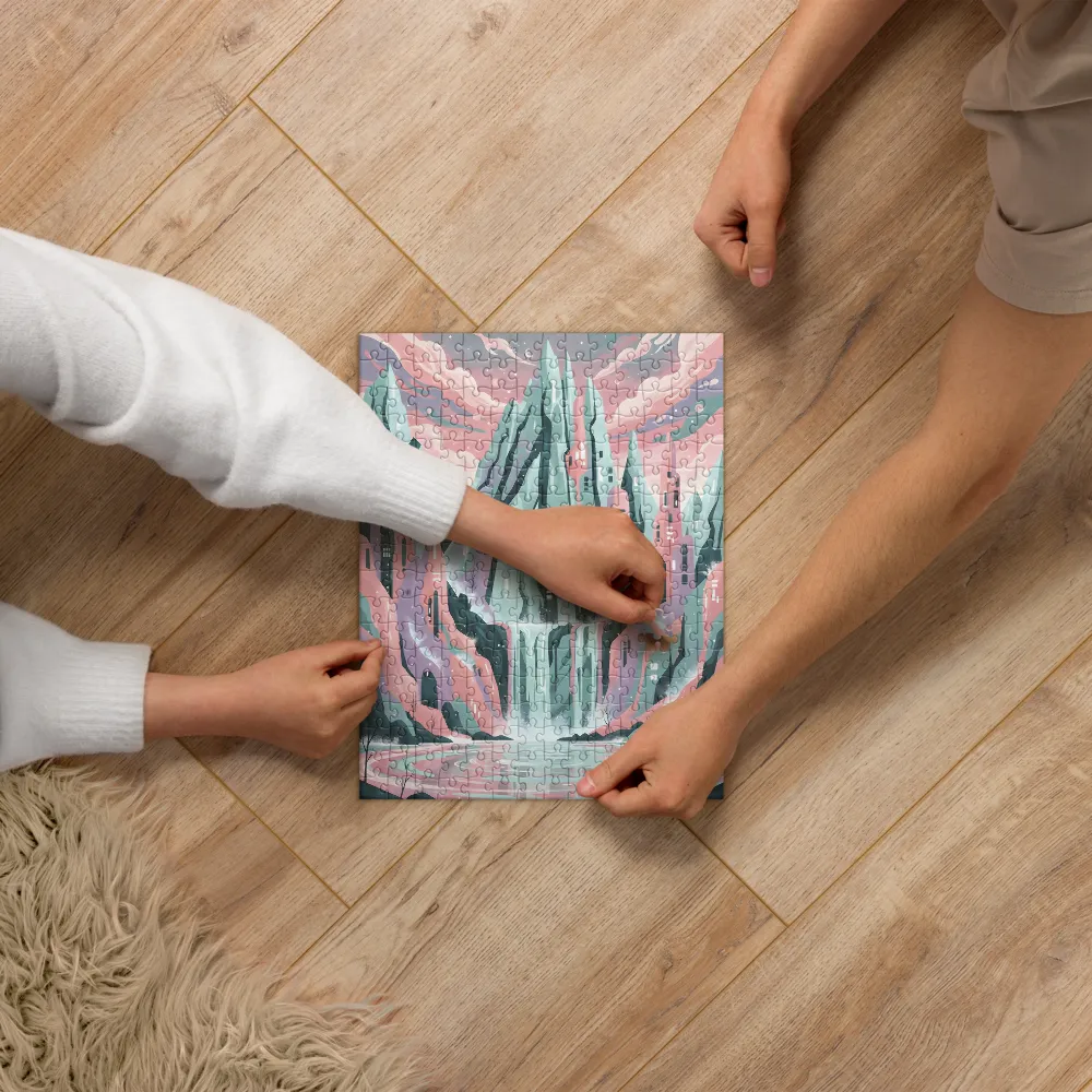 Pastel Falls 
 Jigsaw Puzzle in Tin Box