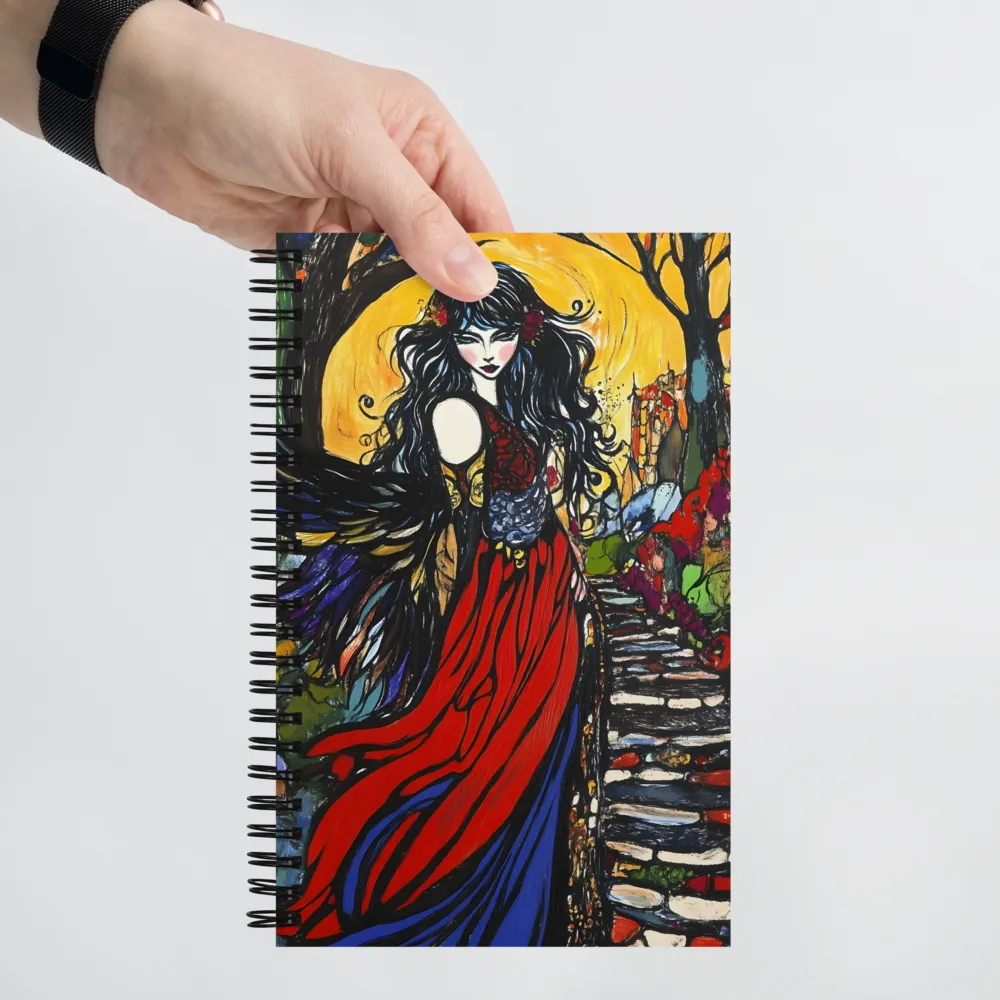Art Nouveau Winged Woman 
 Spiral Notebook | 140 pages