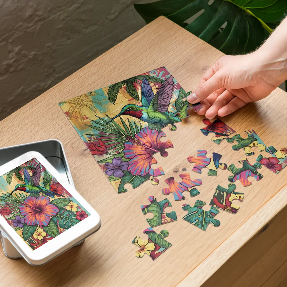 Tropical Nectar 
 Jigsaw Puzzle in Tin Box