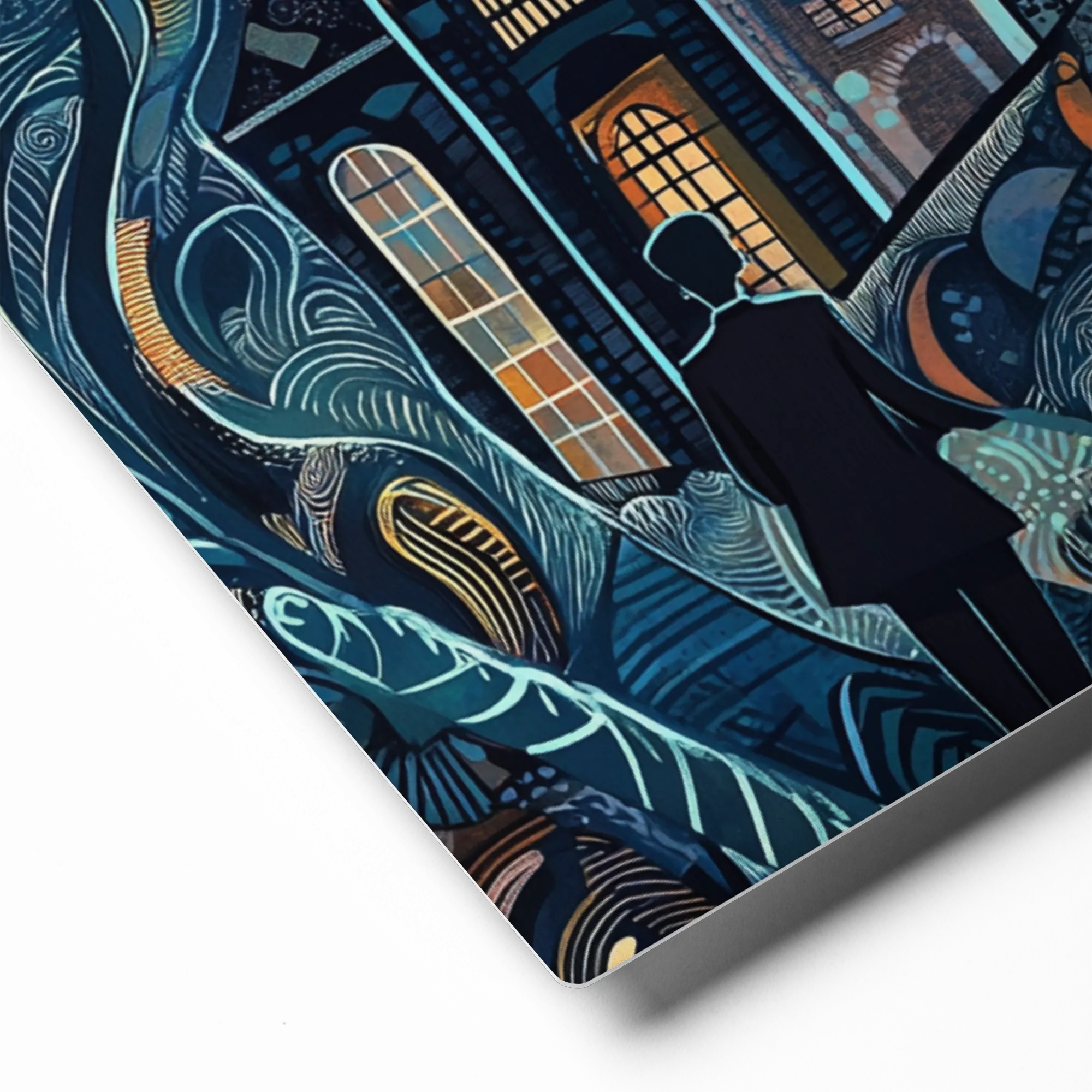 Starlight Pathway 
 Canvas with Brown Frame