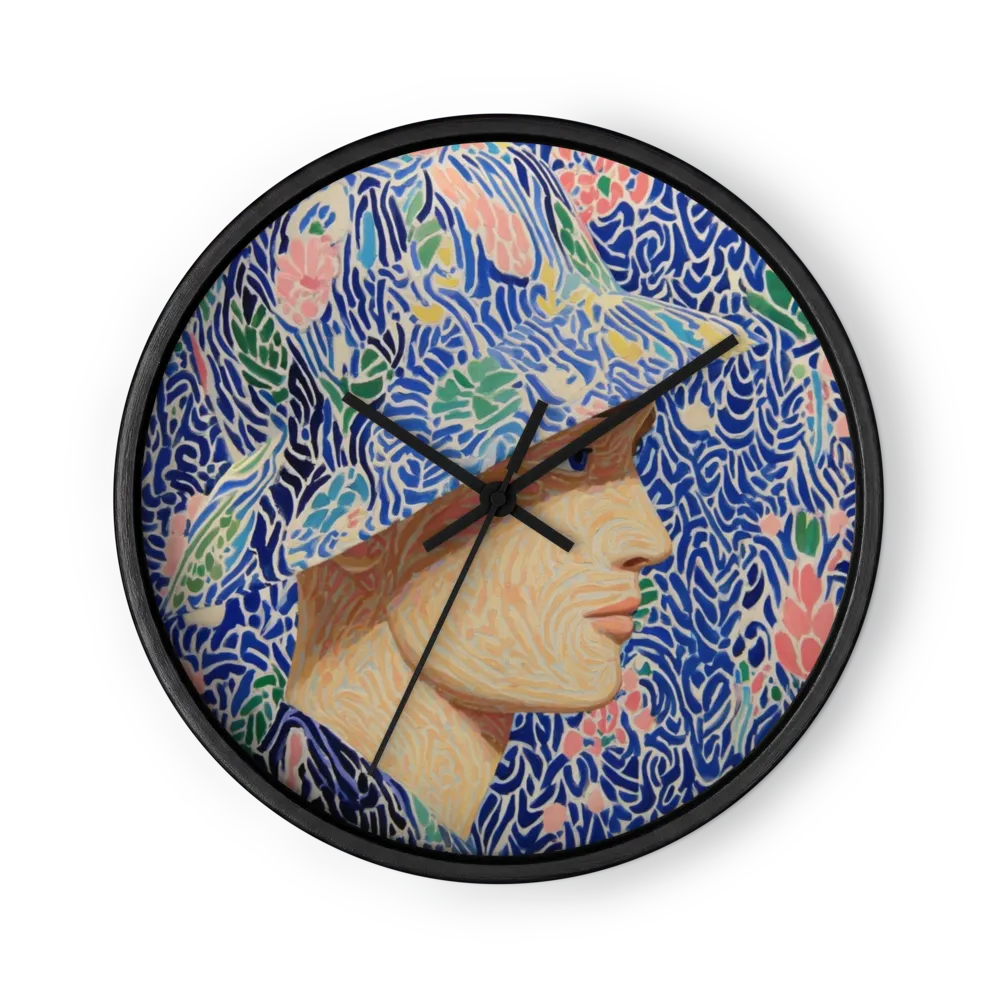 Profilo con Motivi Floreali | Orologio da parete