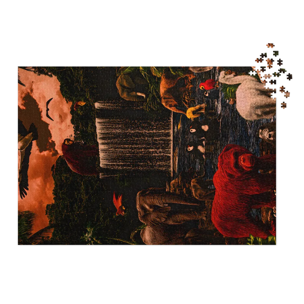 Surreal Jungle with Animals