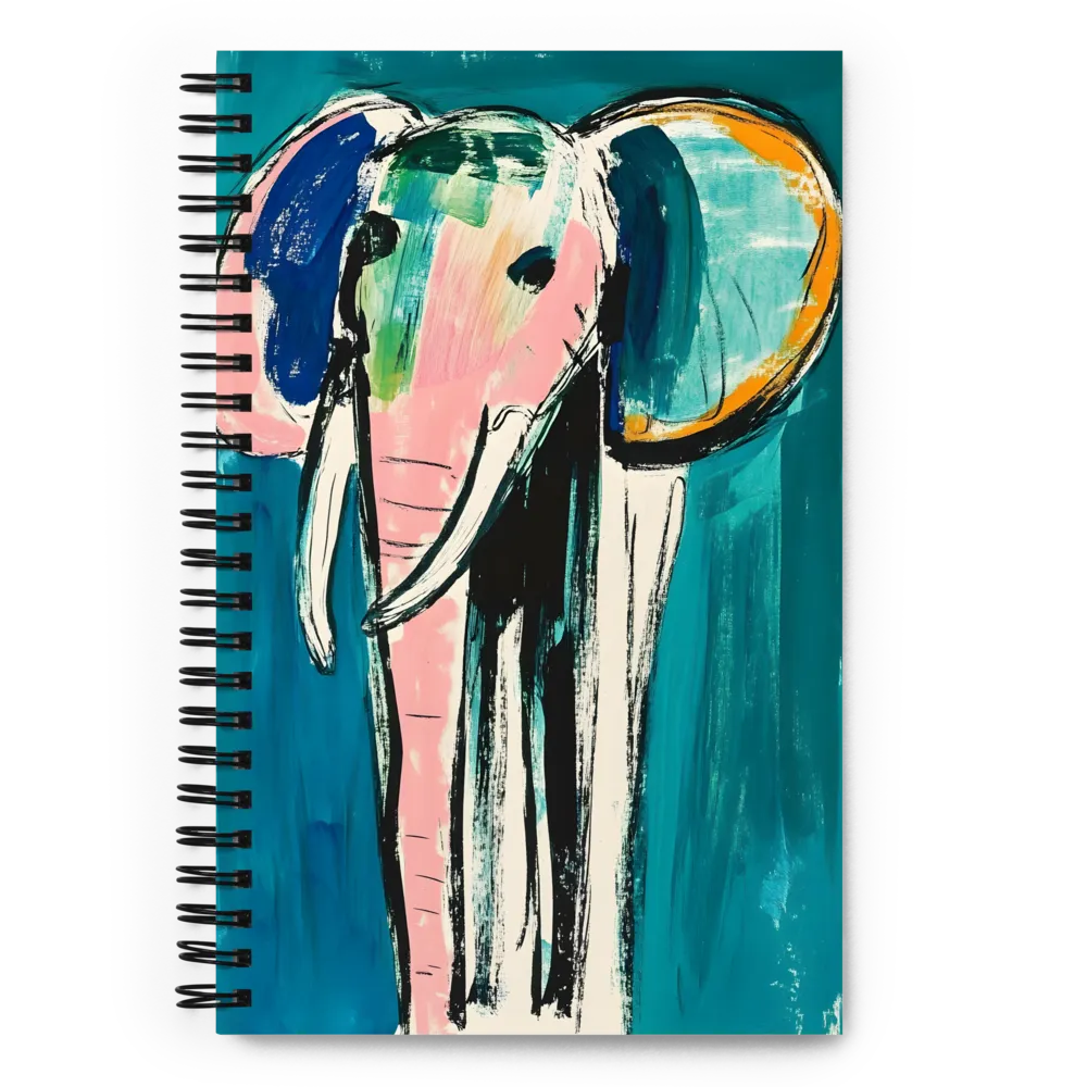 Playful Elephant Abstract 
 Spiral Notebook | 140 pages