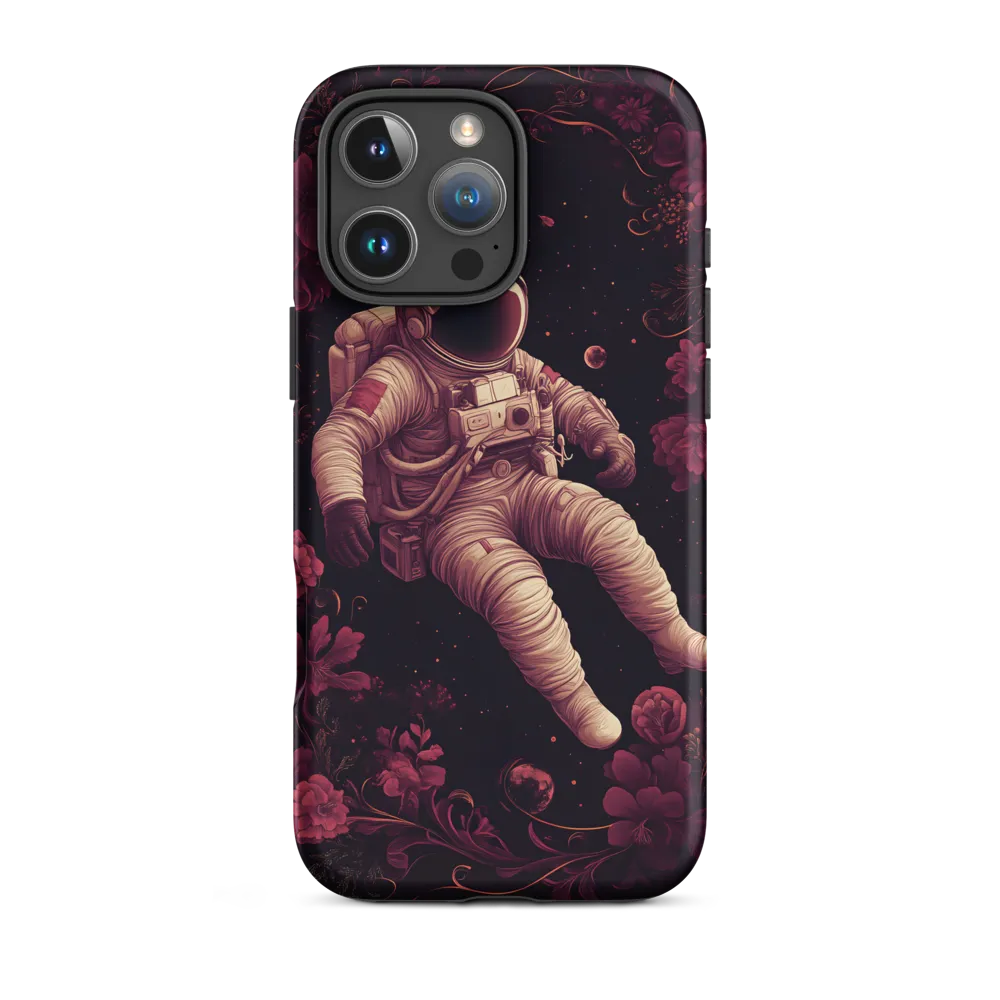 Astronaut Surrounded by Floral Design | Phone Case