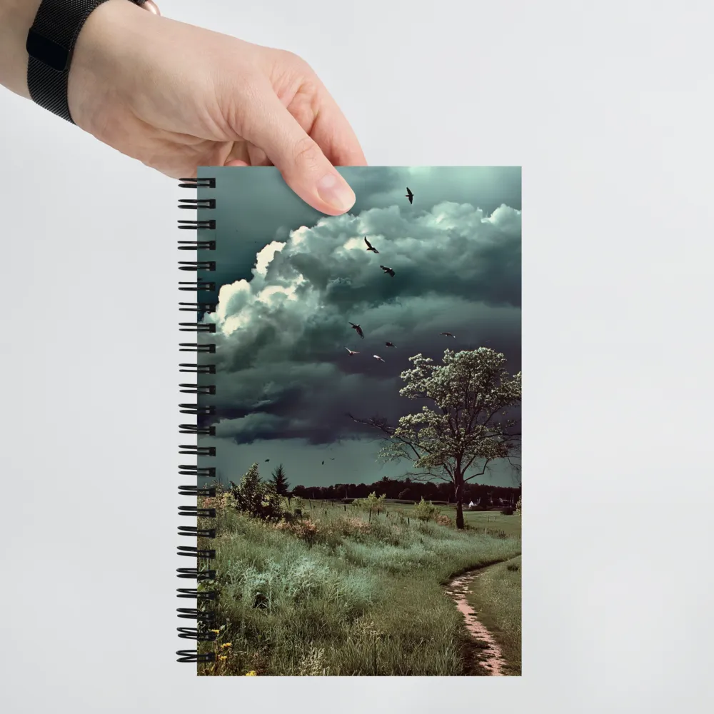 Gathering Storm on a Country Path 
 Spiral Notebook | 140 pages