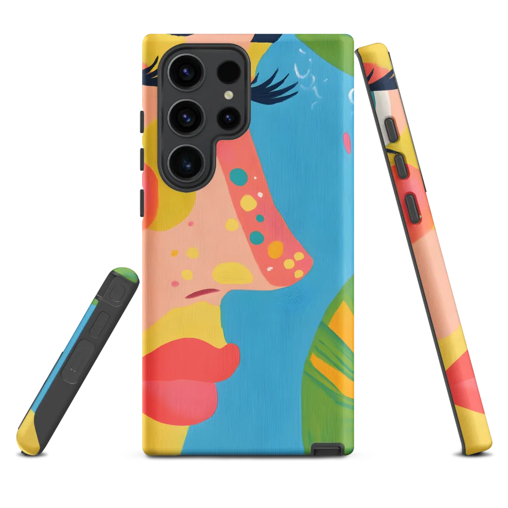 Stylized Portrait with Leaves | Phone Case